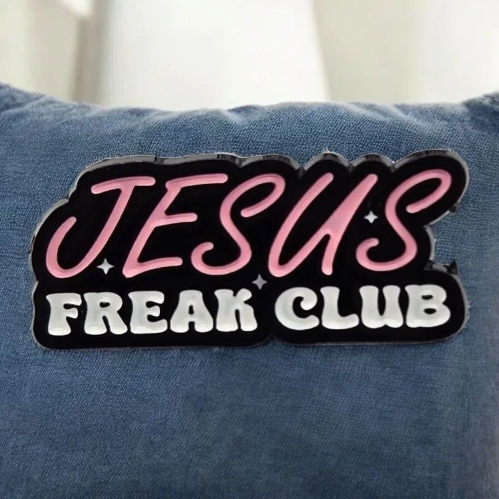 Jesus Freak Club Christian Pin Religious Cross Jewelry Inspirational DC Talk Fan